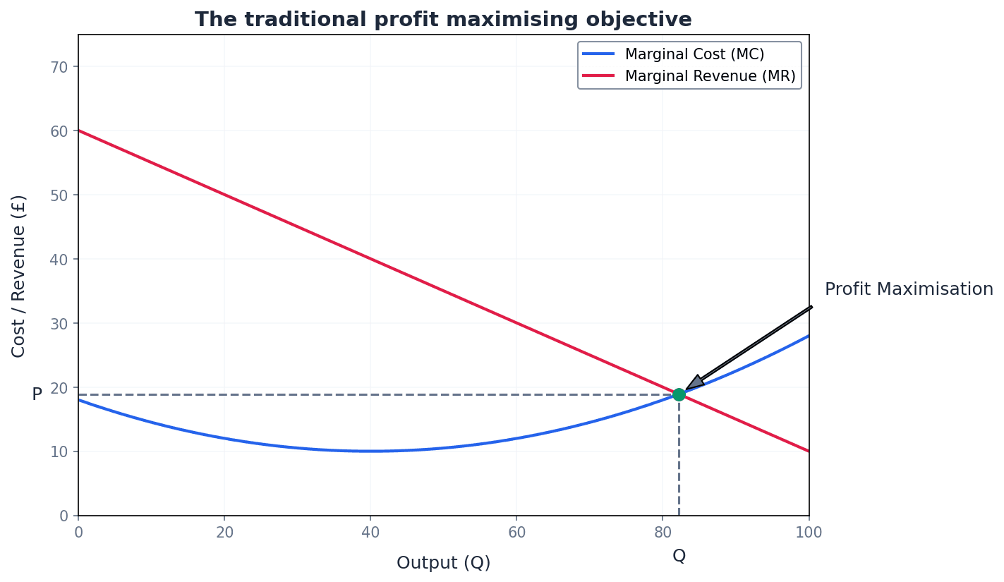 The Traditional Profit Maximising Objective