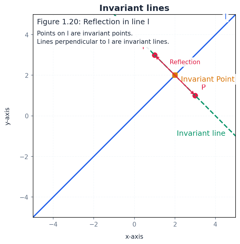 Distinguishing between invariant lines and lines of invariant points.